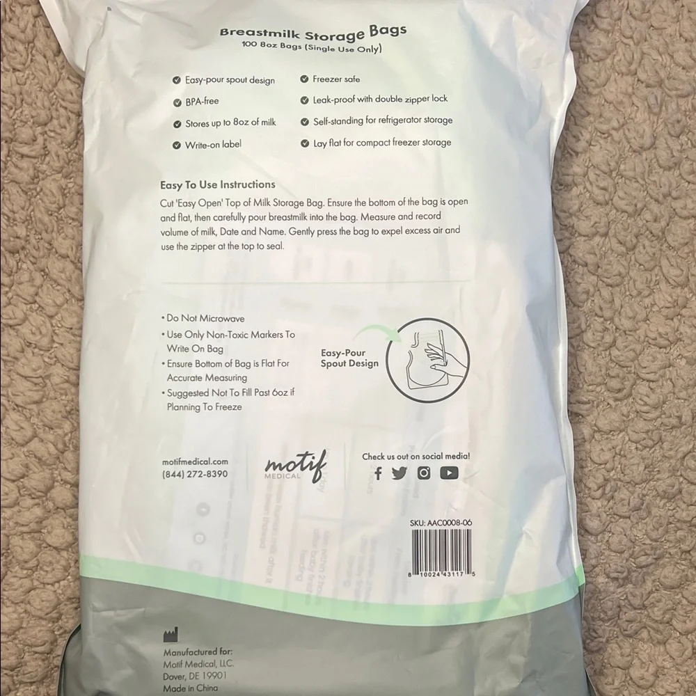200 Breastmilk Storage Bags
